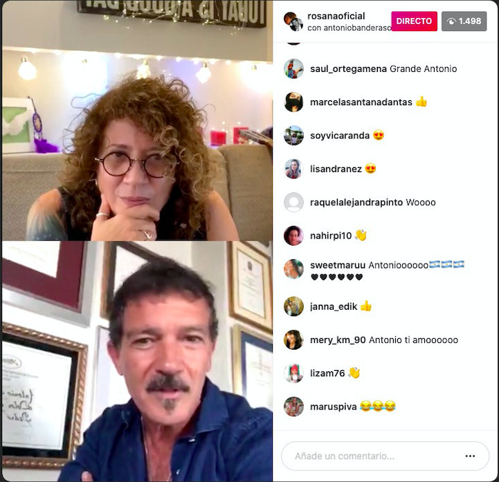 Antonio Banderas Rosana fot Instagram